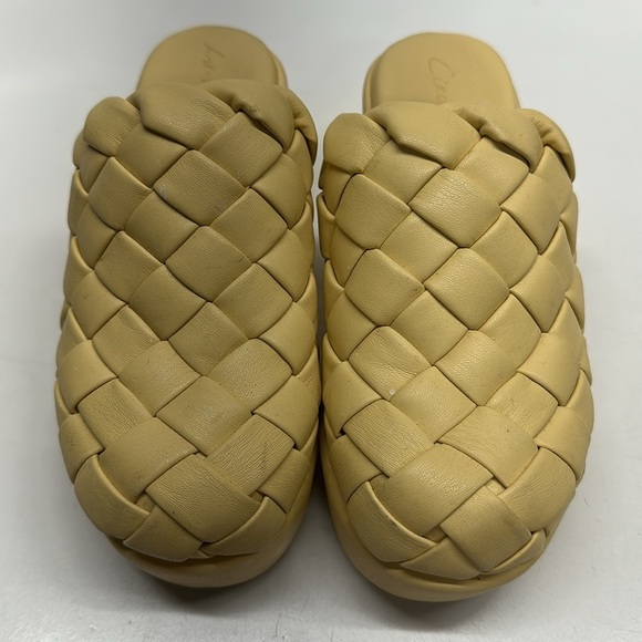 Sam Edelman Circus NY Julieta Clog Mules Platform Open Shoes Quilted Yellow 6.5 - Picture 5 of 8